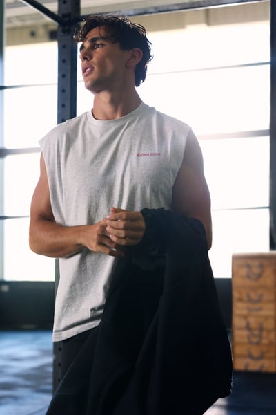 Björn Borg Borg Gym Sleeveless T-shirt Grå, XXL