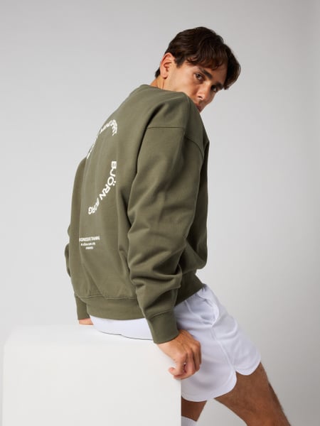 Björn Borg Borg Oversized Sweatshirt Grøn, XXL