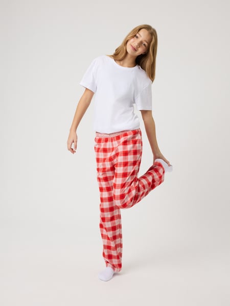 Björn Borg Core Flannel Pyjama Pants Pink, 134-140