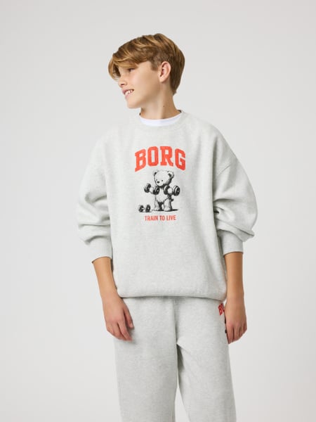 Björn Borg Borg Oversized Sweatshirt Grå, 146-152