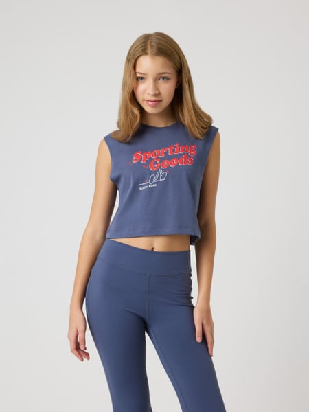 Björn Borg Borg Cropped Tank Top Blå, 122-128