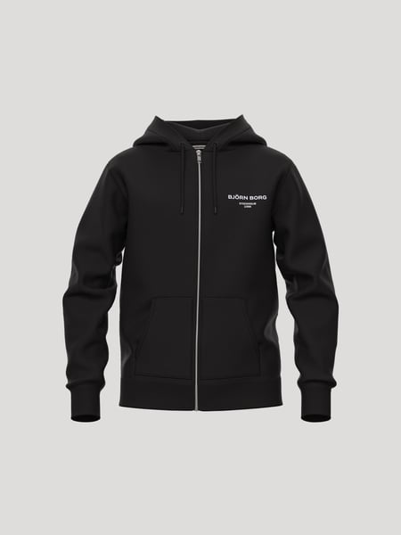 Björn Borg Borg Essential 1 Zip Hoodie Sort, 146-152
