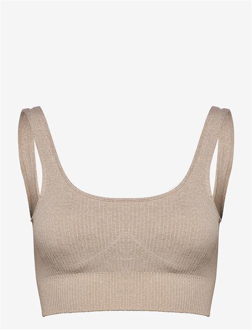 aim´n | Beige Ribbed Seamless Bra | XS