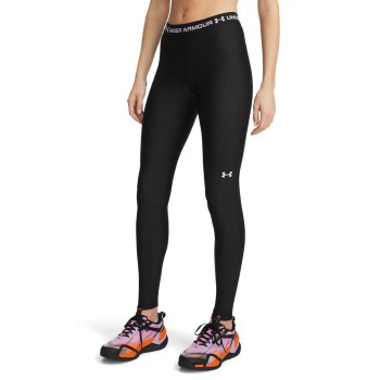 Under Armour HeatGear Women Compression Leggings Sort polyester Large Dame