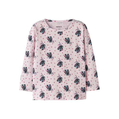 NAME IT Bluse Andrea Stitch Cradle Pink
