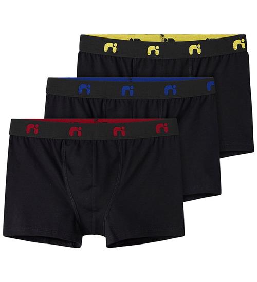 Name it Boxershorts - NkmBoxer - 3-Pak - Black/Amparo Blue + Tan