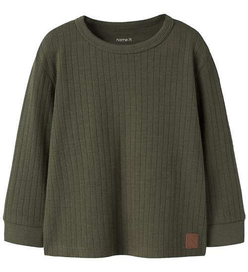 Name It Bluse - NmmNicholas - Rib - Olive Night