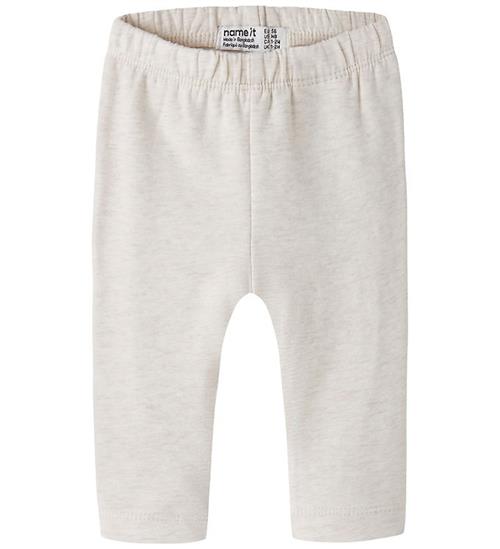 Name It Leggings m. Fleece - NbfNavina - Peyote Melange