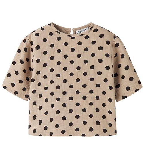 Name It T-shirt - Musselin - 3/4 - NmfNina - Sesame