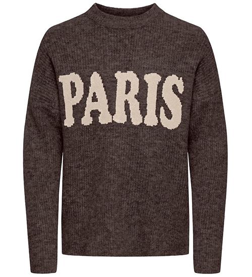 Kids Only Bluse - Strik - KogJerico - Coffee Bean/PARIS/Sandshel