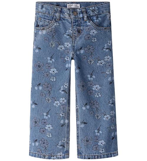 Name It Jeans - NmfRose - Wide - Medium Blue Denim/FLOWER