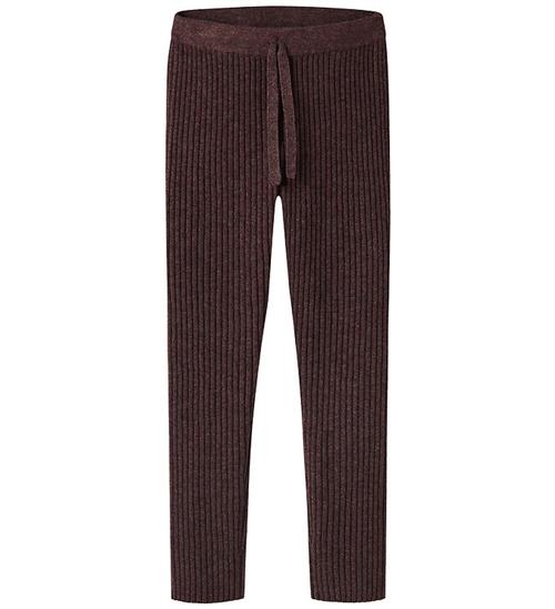 Name It Leggings - NmfNalia - Strik - Rib - Chocolate Plum