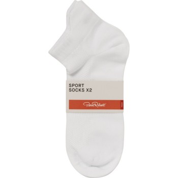 Pierre Robert Strømper 2P Sport Ankle Socks Hvid polyamid Str 41/45 Herre