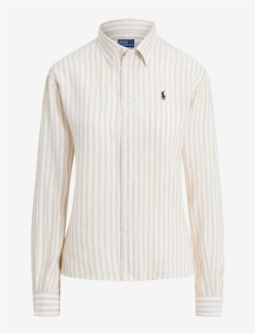 Polo Ralph Lauren | Wide Cropped Gingham Linen Shirt | S