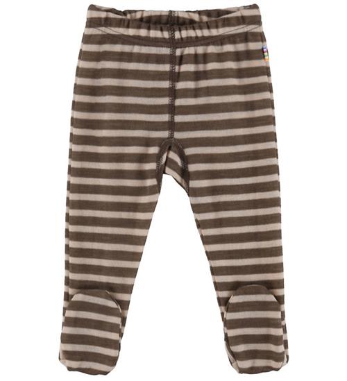 Joha Leggings m. Fødder - Uld - Mørkebrun