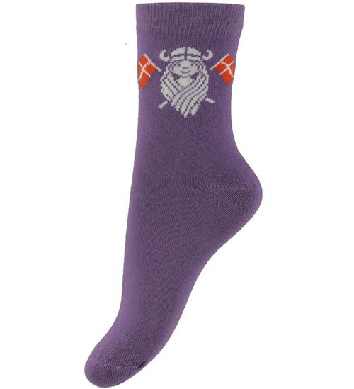 Danefæ Strømper - Bambus - DaneDanmark - Grey Plum FlagFreja