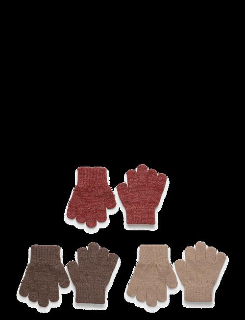 mikk-line | Magic Gloves 3 Pack W. Lurex | 104/122