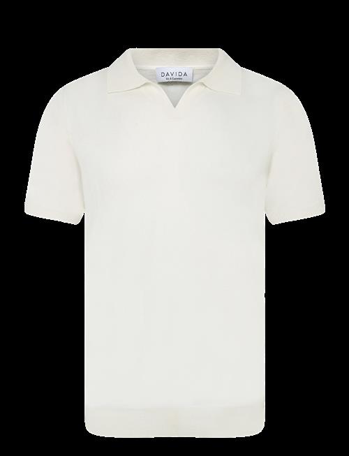 Davida Cashmere | Man Fine Knit Open Collar T-Shirt | S