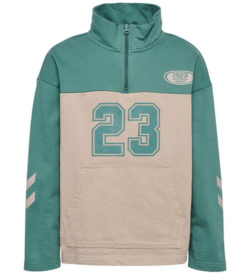 Hummel Sweatshirt - HmlTimmi - Half Zip - Blue Spruce