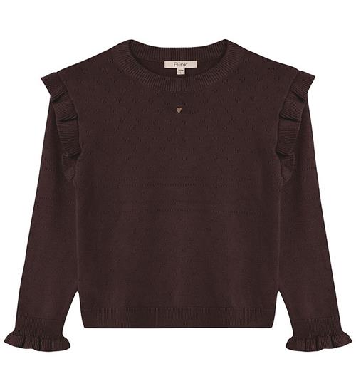 Fliink Bluse - Strik/Hulmønster - Fame - Coffee Bean