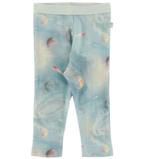 Joha Leggings - Uld - Blå m. Planeter
