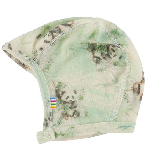 Joha Babyhjelm - Uld - Off White m. Pandaer
