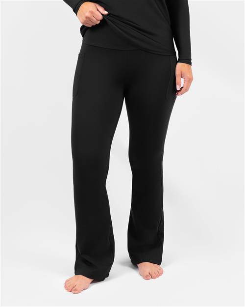 Maya Black Flared Leggings - Short
