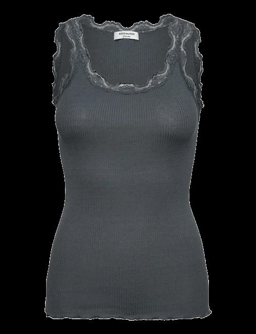 Rosemunde | Rwbabette Silk Sl U-Neck Long Lace Top | L