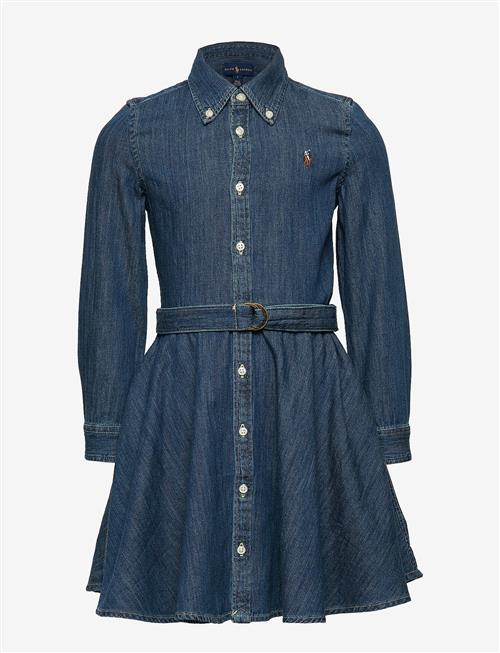 Ralph Lauren Kids | Belted Cotton Denim Shirtdress | 94-100