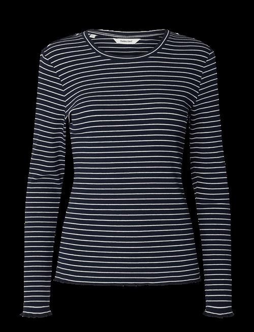 Selected | Slwanna Ls Crew Neck Tee Str Noos | XS