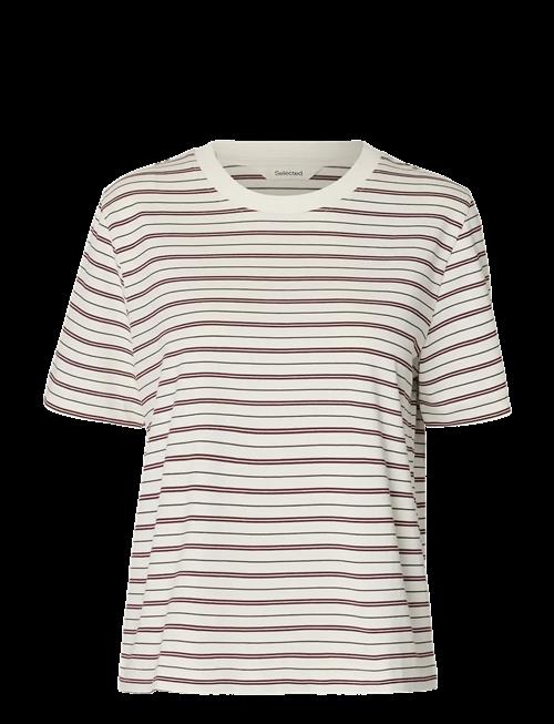 Selected | Slwessential Ss Striped Boxy Tee Noos | XXL