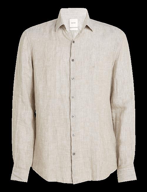 Calvin Klein | Linen Solid Slim Shirt | 40