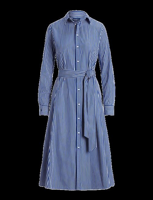 Polo Ralph Lauren | Belted Striped Cotton Shirtdress | 30