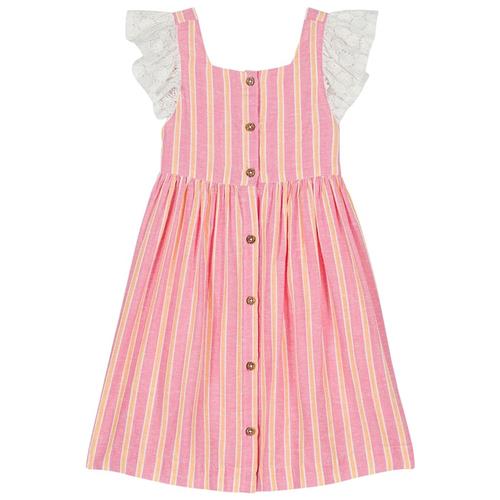 Louise Misha Moonie Kjole Pink Gelato Stripes 24 months  Lyserød  24 måneder  Piger