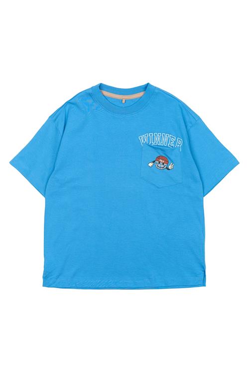 The New GOTS Pauli T-shirt Campanula  Campanula 7-8 Y  Blå  7-8 år  Drenge