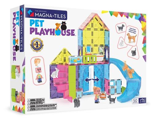 Magna-Tiles Pet Playhouse Byggeklodser 50 Stk. Multi  One Size  Hvid  One Size 3+ Years Drenge, Piger