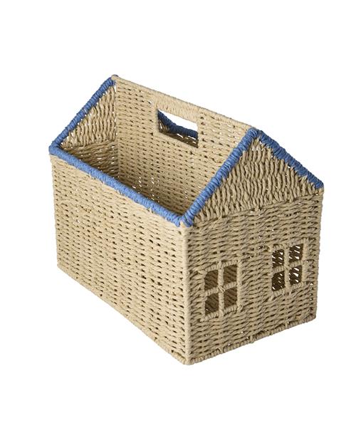RICE Magasinholder Af Papirsnor Blue  Blue One Size  Blå  One Size  Drenge, Piger