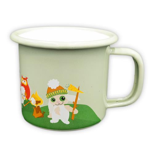 Blafre Emaljekrus 250 Ml Hiking Bunny  Green-Onesize  Grøn  One Size  Drenge, Piger
