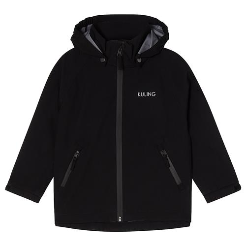 Kuling Silkeborg Regnjakke Med God Åndbarhed Black  Black-110/116 cm  Sort  110/116 cm  Drenge, Piger