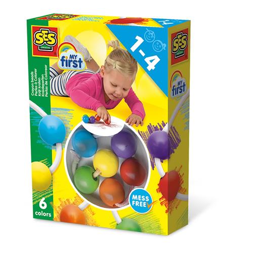 SES Creative My First Crayon Beads Yellow One Size  Gul  One Size 1+ Years Drenge, Piger