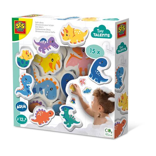 SES Creative Foam Dinosaurs Badelegetøj  Blue One Size  Blå  One Size 1+ Years Drenge, Piger