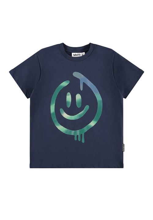 Molo Riley T-Shirts Short Sleeves Blured Smile Blured Smile 104 cm  Marineblå  104 cm  Drenge