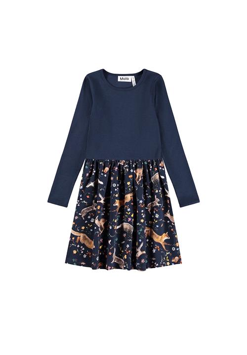 Molo Credence Dress Ls Windy Forest Windy Forest 98/104 cm  Marineblå  98/104 cm  Piger