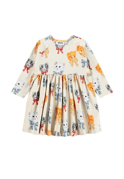 Molo Charmaine Dress Ls Retro Kittens Retro Kittens 80 cm  Creme  80 cm  Piger