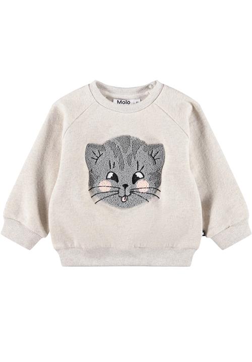 Molo Disc Sweat Shirt Chenille Cats Chenille Cats 104 cm  Hvid  104 cm  Piger