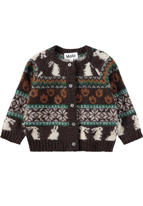 Molo Bobi Cardigan Mini Fair Isle Mini Fair Isle 104 cm  Brun  104 cm  Drenge, Piger