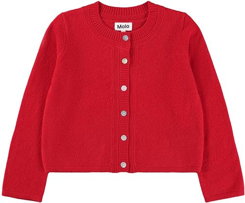 Molo Giovanna Cardigan Ruby Red  Ruby Red 122/128 cm  Rød  122/128 cm  Piger