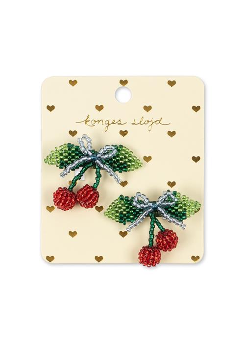 Konges Sløjd Hårspænde Med Perler I Form Af En Sløjfe Cherry  Cherry-ONE SIZE  Rød  One Size  Piger
