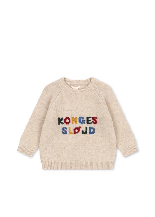 Konges Sløjd Billi Striktrøje Off White  Off White-4Y  Hvid  4 år  Drenge, Piger
