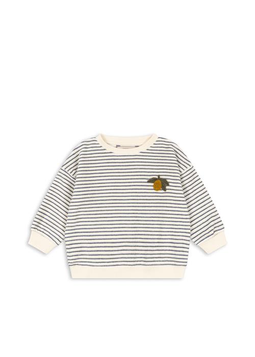 Konges Sløjd Itty Sweatshirt Flint Stripe  Flint Stripe-4Y  Blå  4 år  Drenge, Piger